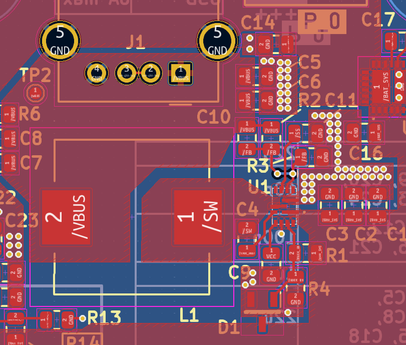 Buck converter layout.