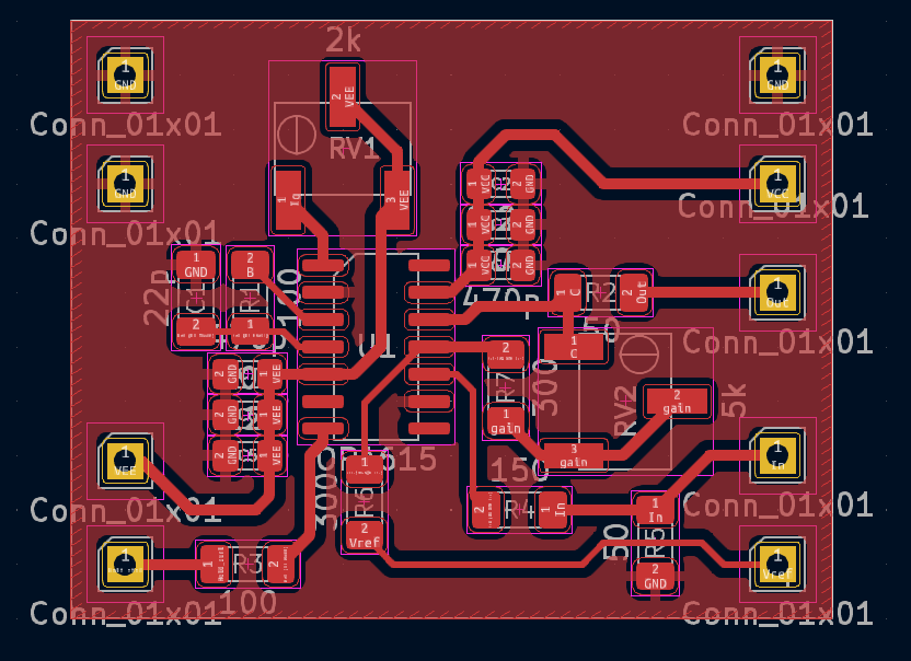 Sample-and-Hold test board layout
