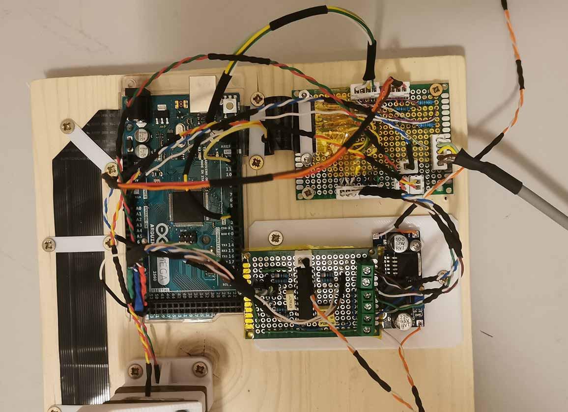 Driver board built on a perforated board