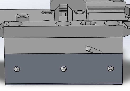 Mover back view showing aluminum plate