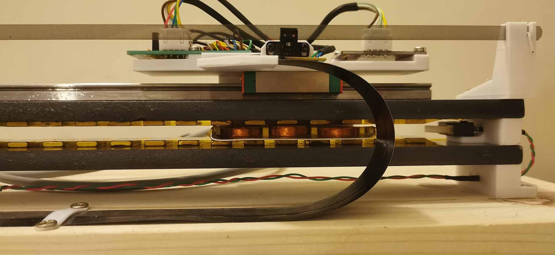 Final assembled linear brushless motor