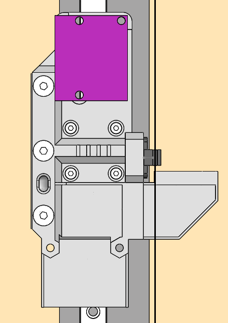 Top view of the mover showing electronics compartments