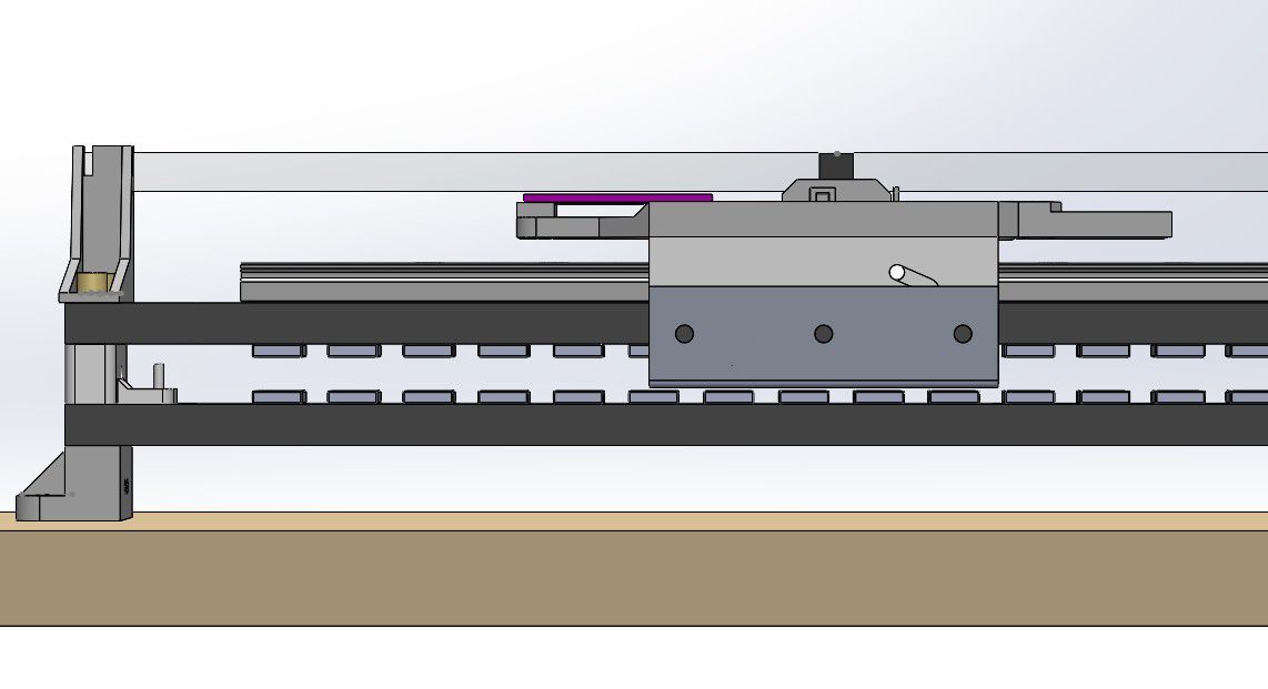 Back view of the complete motor assembly CAD model